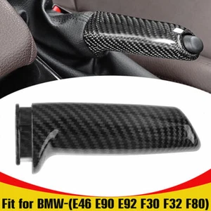 Front Handbrake Brake Handle Cover Carbon Fiber Look For BMW F30 E46 E60 E90 E92 - Picture 1 of 8