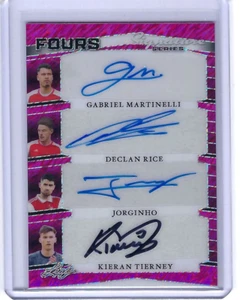 GABRIEL MARTINELLI, DECLAN RICE 2025 LEAF METAL SIGNATURE SERIES QUAD AUTO 1/1 - Picture 1 of 1