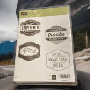 Stampin Up “OH MY GOODIES”134090 Set Of 4, Birthday, Thanks, Laugh, Live, Love.. - Picture 1 of 4