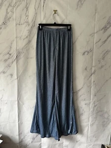 SUPER FLARED BELL BOTTOM PANTS STRETCHY-BLUE DENIM LOOK WOMENS Med HALLOWEEN -  - Picture 1 of 11