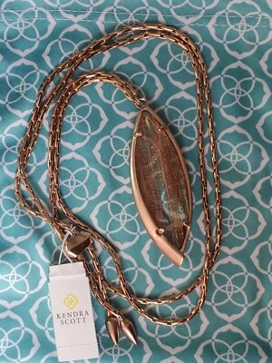 NUEVO CON ETIQUETAS Collar Kendra Scott Milla oro rosa y vidrio dorado en polvo Foto 1 de 3