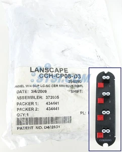 Panel de fibra óptica Corning CCH-CP08-D3, 3 LC dúplex OM2 MM 50um adaptadores ~ STSI - Imagen 1 de 4