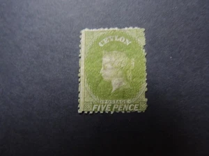 Ceilán 1867-70 5d verde oliva SG66b montado como nuevo - Imagen 1 de 2