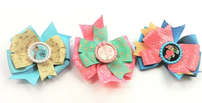 3 Lazos para el Cabello Niñas Cristianas Clip-on IGLESIA Colorido Tema Bíblico NUEVO Divertido Lote Foto 1 de 4