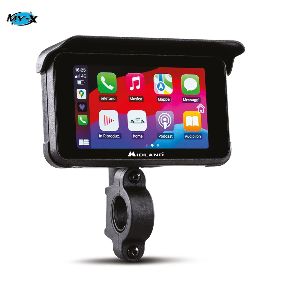 Midland BikePlay Guardian-CarPlay Android Auto per Moto Display 5" Videocamere2K - Immagine 1 di 1