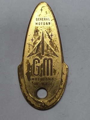 1956 Motorama General Motors GM Brass Keychain Buick Chevrolet Cadillac Pontiac - Image 1 of 4
