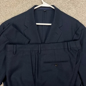 J Crew Ludlow Suit Mens 44R 32x32 Navy Blue Wool Blend Slim Fit Worsted Moon - Picture 1 of 24
