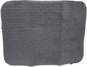Strukturierte Mikrofaser Trockenmatte (15"x20") GESTREIFT DUNKELGRAUE FARBE, graue Rückseite, Adrian - Bild 1 von 11