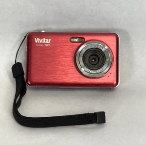 Vivitar ViviCam T027 - 12.0MP 4x Zoom - Digital Camera - Red - For Parts - Picture 1 of 8