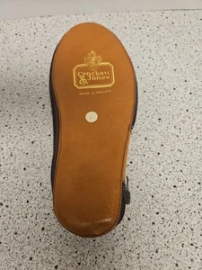Crockett & Jones Brown Leather Travel Slippers Case, UK Size 7 (Y) - Picture 1 of 6