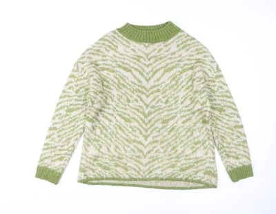 Topshop Women's Green Animal Print Jumper, Size S - Image 1 of 4
