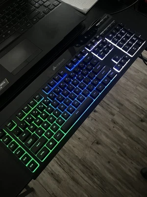 Corsair K55 (CH9206015NA) Wired RGB Backlit Gaming Keyboard - Image 1 of 4
