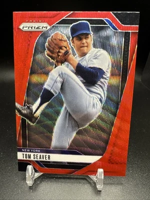 2025 Panini Prizm Ruby Wave Prizm #33 Tom Seaver - Image 1 of 2