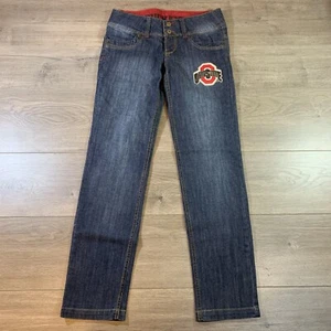 The Ohio State University Jeans Size 7 Buckeyes Embroidered Pants E5 College - Picture 1 of 11