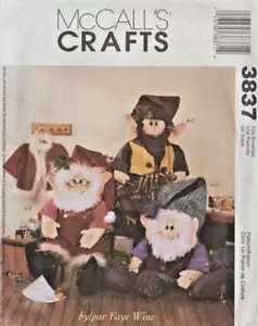 ¡SANTA Y ELFOS! MUÑECAS SUAVES con Ropa - Patrón McCALL'S 3837 - Imagen 1 de 2