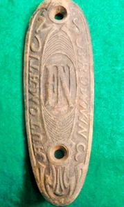 Browning FN Original Bone Butt plate L 5 in W 1 11/16 Hole spacin C -C 3 3/8 - Picture 1 of 2