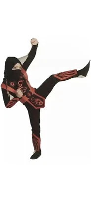 Hyde and Eek Niño Niño Rojo Ninja Mono Chaleco Máscara Halloween Disfraz Pequeño 6-7 Foto 1 de 2