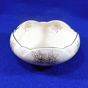 Vintage Tulip Bowl Pickard Gold & Cream Hand Decorated Roses Flowers 5" - Picture 1 of 6