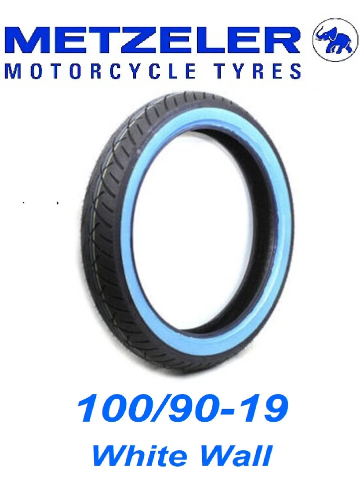 METZELER ME888 WHITE FRONT TIRE 100/90-19 TRIUMPH SPEEDMASTER BONNEVILLE 865 - Image 1 of 1
