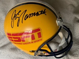 JOE NAMATH SIGNED RIDDELL HELMET NFL SUPER BOWL XXXIII 1999 ESPN AUTOGRAPH MIAMI - Picture 1 of 12