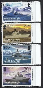 SOUTH GEORGIA 2020 ROYAL NAVY SHIPS SET OF 4 MARGINALS UNMOUNTED MINT, MNH - Picture 1 of 1