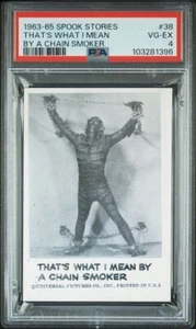1963-65 Spook Stories THATS WHAT I MEAN BY A CHAIN SMOKER Card 38 Low Pop PSA 4 - Bild 1 von 2