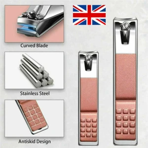 Toe Nail Clippers Cutters Large Heavy Duty Trimmer Nipper Finger Effortless New - Picture 1 of 14