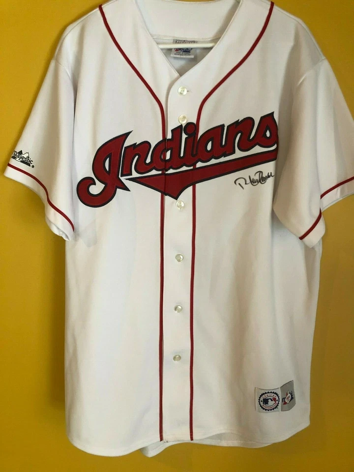 Roberto Alomar Cleveland Indians Jersey Signed Baseball Autograph Signature PSA - Image 1 of 4