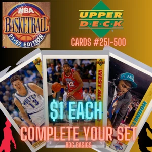 1991-92 Upper Deck Basketball $1 each Complete your set #251-500 - Picture 1 of 200