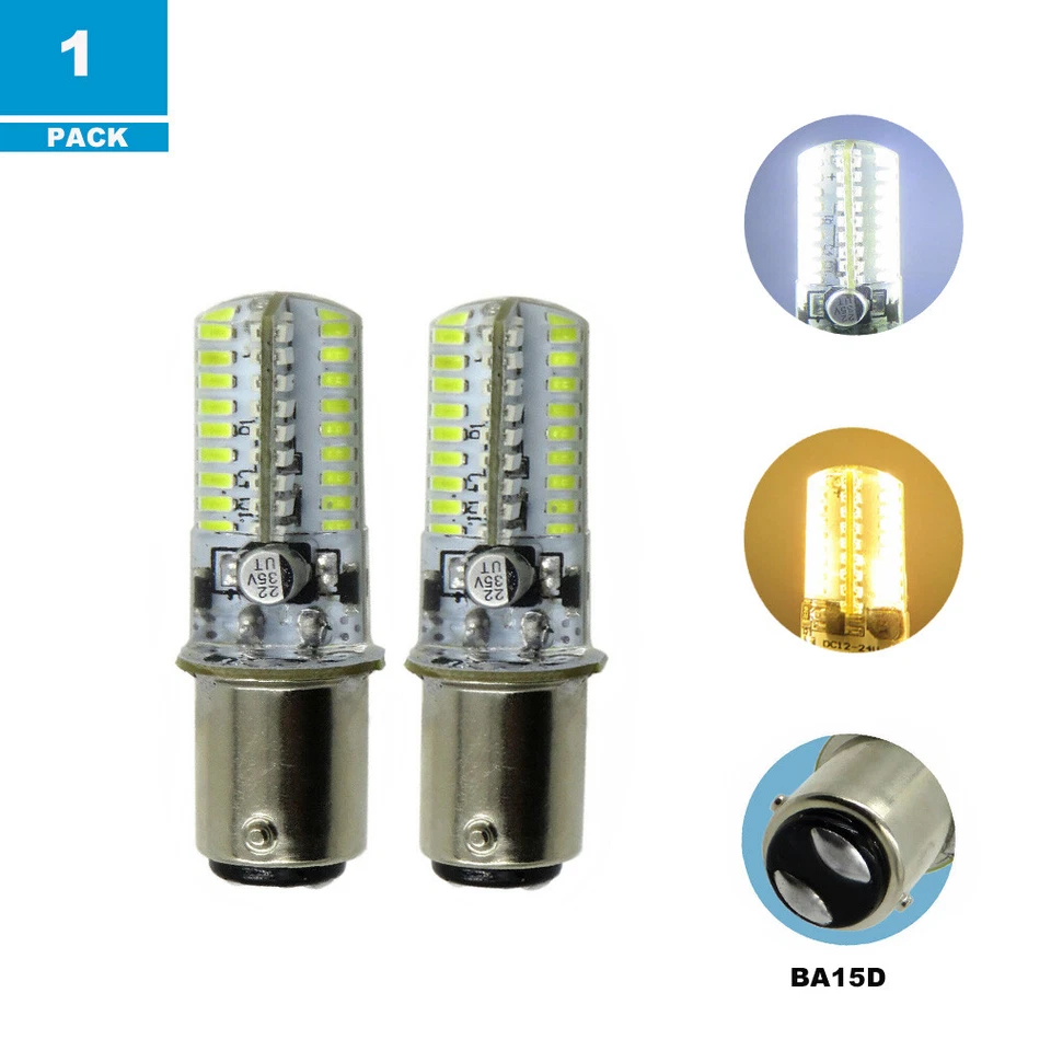 BA15D B15 LED Bulb 72-3014SMD 3W AC12V DC12~24V Car/Boat Light White/Warm  - Image 1 of 4