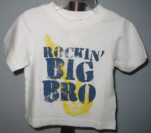 New THE CHILDREN'S PLACE Boys Size 6-9 Months White Big Bro Short Sleeve T-Shirt - Bild 1 von 1