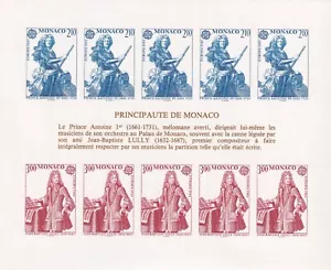 Monaco 1985 Yvert SS 30a ungezähnt Europa CEPT Musik postfrisch ss - Bild 1 von 1