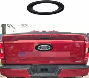 Exterior Rear Logo Emblem Badge Cover Trim Decor Ring For Ford F150 2021+ Black - Foto 1 di 8