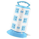 (Sky Blue 3 Layer)Power Strip 220V 10A Upright Space Saving Overload Protection