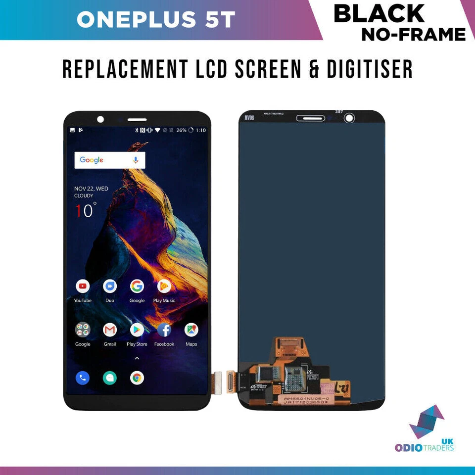 Replacement For OnePlus 5T A5010 LCD Display Touch Screen Digitizer Assembly Uk. - Image 1 of 2