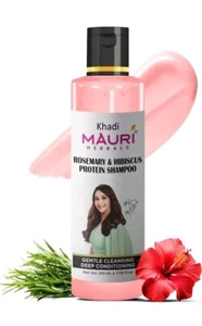 2 X 210ml KHADI MAURI ROSEMARY & HIBISCUS HAIR CLEANSER SHAMPOO - Picture 1 of 7