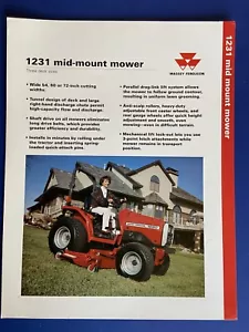 Massey Ferguson 1231 Mid Mount Mower Dealers Brochure LCOH - Picture 1 of 1
