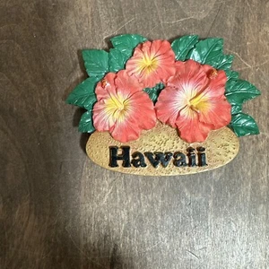 Imán de flor de hibisco isla de Hawaii coleccionable 4” X 3”, cerámica - Imagen 1 de 2