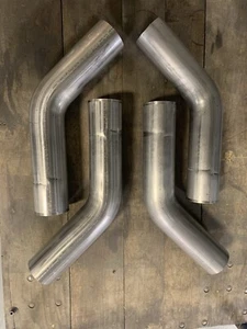 3.5” 304 Stainless Exhaust 45 Degree Elbow (Lot Of 4) Free Shipping! - Picture 1 of 8