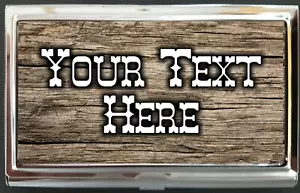 Estuche para tarjetas de visita personalizado estilo occidental país pulido NUEVO - Imagen 1 de 2