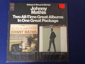 JOHNNY MATHIS~two all-time great albums WARM/OPEN FIRE, TWO GUITARS ~ 2 LP ~Ex - Picture 1 of 7