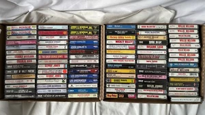 61 Country Music Cassette Tapes Cash Haggard Willie Waylon Cline NOT TESTED - Picture 1 of 3