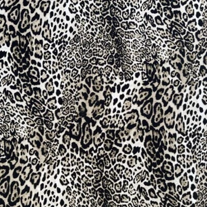 Pure COTTON POPLIN Grey LYNX Leopard Spots Fabric Summer Cool Breathable 45" - Picture 1 of 3