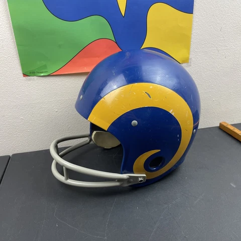 Vintage Rawlings St. Louis LA Rams 2 Bar Football Helmet HNFL-N Size Medium USA Cover
