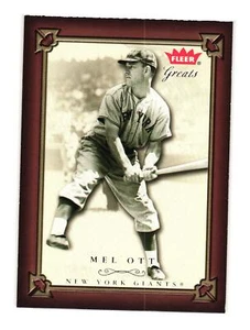 2004 Fleer Greats of the Game #13 Mel Ott New York Giants - Picture 1 of 2