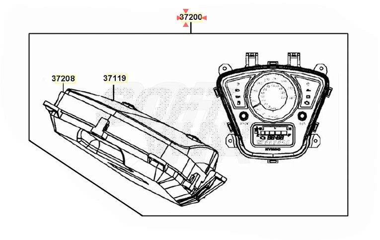 STRUMENTAZIONE COMPLETA SCOOTER KYMCO PEOPLE GTI E4I 125 2016 00137221 - Immagine 1 di 1