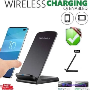 Wireless Charger Dock Fast Phone Charging Station Stand Pad Mat Universal UK - Picture 1 of 7