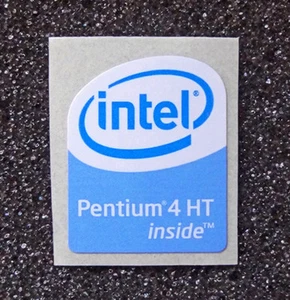 Intel Pentium 4 HT Innenaufkleber 19 x 23,5 mm Etui Abzeichen Logo für Desktop - Bild 1 von 1