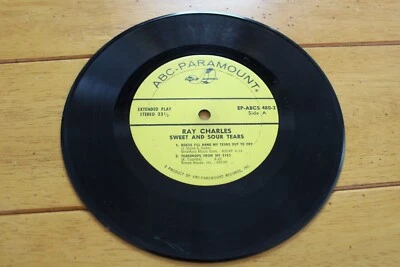 RAY CHARLES SWEET AND SOUR TEARS 33RPM 7" VINYL RECORD G+ - Image 1 of 4