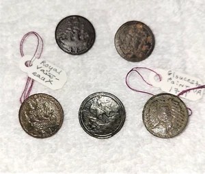 Dug Napoleonic French 44th Infantry Regt "ship" buttons & "Colonel-General" Regt - Picture 1 of 5